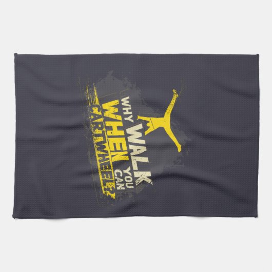 Warum laufen, wenn man Auto fahren kann Geschirrtuch (Horizontal)