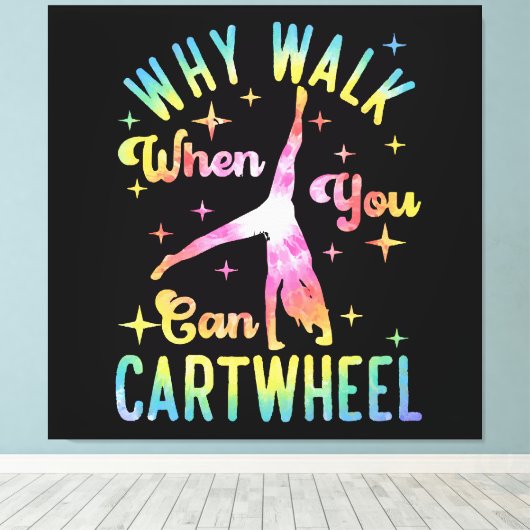 Warum laufen, wenn man Auto fahren kann Leinwanddruck (Insitu (Holzboden))