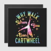 Warum laufen, wenn man Auto fahren kann Magnetkarte (Vorne/Hinten)