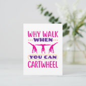 Warum laufen, wenn man Auto fahren kann Postkarte (Stehend Vorderseite)