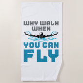 Warum laufen, wenn man Schmetterling schwimmen kan Strandtuch (Vorderseite)