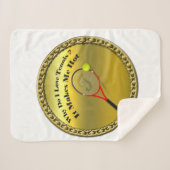 Warum Liebe ich Tennis. Das macht mich heiß. Sherpadecke (Vorderseite (Horizontal))