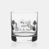 Warum Limit Happy ... Weinglas oder Rockglas Whiskyglas (Rückseite)