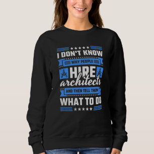 Warum Menschen Architekten einstellen und ihnen da Sweatshirt