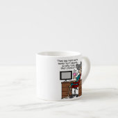 Warum Möglichkeits-harte Arbeits-Spaß Espressotasse (Vorderseite Rechts)