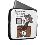 Warum Möglichkeits-harte Arbeits-Spaß Laptopschutzhülle (Vorne Rechts)