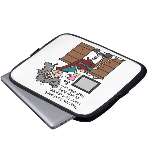 Warum Möglichkeits-harte Arbeits-Spaß Laptopschutzhülle (Vorne Knopf)