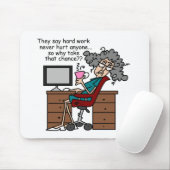 Warum Möglichkeits-harte Arbeits-Spaß Mousepad (Mit Mouse)
