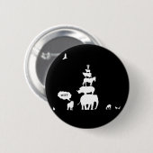 Warum nehmen Sie Freiheit? Tierstapel Button (Vorne & Hinten)