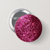 WARUM NEON PINK SPARKLE GLITZER HINTERGRUNDLAGE PA BUTTON (Vorne & Hinten)