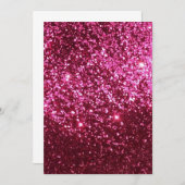 WARUM NEON PINK SPARKLE GLITZER HINTERGRUNDLAGE PA EINLADUNG (Vorne/Hinten)