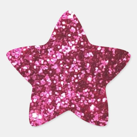 WARUM NEON PINK SPARKLE GLITZER HINTERGRUNDLAGE PA Stern-Aufkleber (Vorderseite)