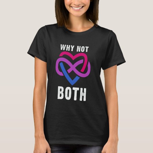 Warum nicht beides Polyamory Unendlichkeit Herz Bi T-Shirt (Vorderseite)