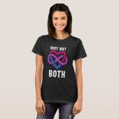 Warum nicht beides Polyamory Unendlichkeit Herz Bi T-Shirt (Vorne ganz)