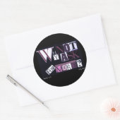 Warum nicht für mehr Gefragt? Runder Aufkleber (Umschlag)