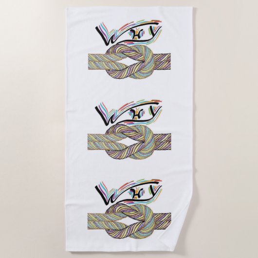 "Warum nicht?" ist ein Strandtuch ohne Grenzen (Vorderseite)