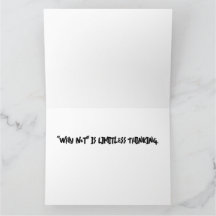 "Warum nicht" ist eine grenzenlose Grußkarte