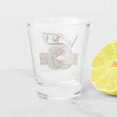 "Warum nicht" ist grenzenloses Schießglas Schnapsglas (Rückseite)