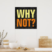 Warum nicht Möglichkeiten Inspirationsgrau Poster (Küche)