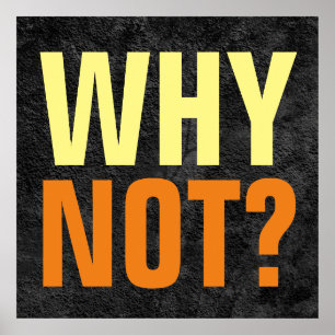 Warum nicht Möglichkeiten Inspirationsgrau Poster