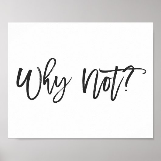 Warum nicht? Typografie Poster (Vorne)