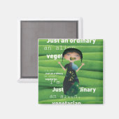 Warum nicht vegetarisch magnet (Vorderseite/Rückseite)