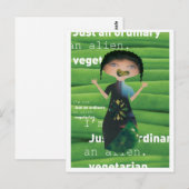 Warum nicht vegetarisch postkarte (Vorne/Hinten)