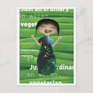 Warum nicht vegetarisch postkarte