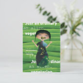 Warum nicht vegetarisch postkarte (Stehend Vorderseite)