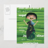 Warum nicht vegetarisch postkarte (Vorne/Hinten)