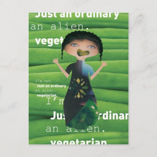 Warum nicht vegetarisch postkarte (Vorderseite)