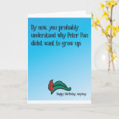 Warum Peter Pan nicht wollte, um aufzuwachsen Karte (Gelbe Blume)