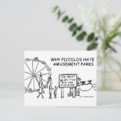 Warum Piccolos Vergnügungsparks hasst Postkarte (Stehend Vorderseite)