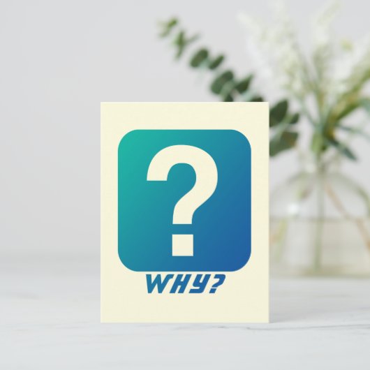 Warum Postkarte (Stehend Vorderseite)