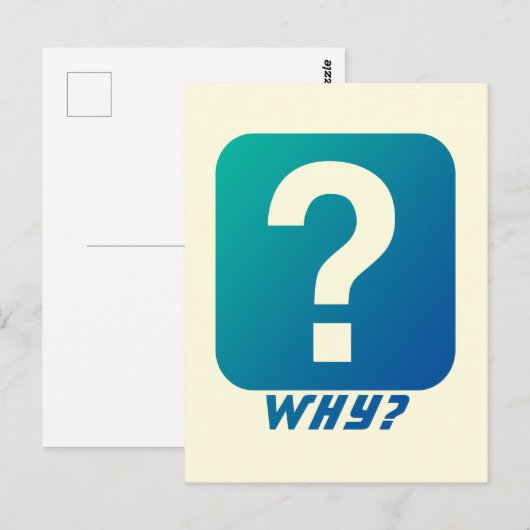 Warum Postkarte (Vorne/Hinten)