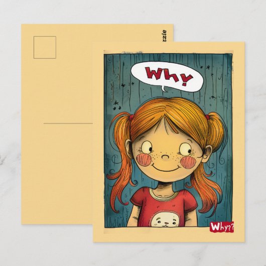 Warum? Postkarte (Vorne/Hinten)
