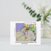 Warum Scarecrows Scheidung Funny Postkarte (Stehend Vorderseite)