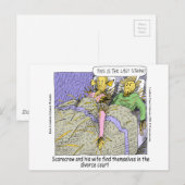 Warum Scarecrows Scheidung Funny Postkarte (Vorne/Hinten)
