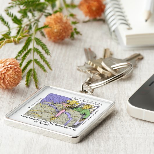 Warum Scarecrows Scheidung Funny Schlüsselanhänger (Seite)