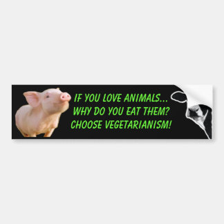 warum Sie Tiere essen Autoaufkleber