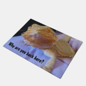 Warum Sie zurück hier unglaublich witzig Beardie Fußmatte (Schrägansicht)