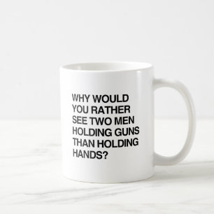 WARUM SIEHER LIEBER ZWEI MÄNNER MIT HALTENDEN WUFF KAFFEETASSE