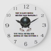Warum sind die Rasenbögen besser als der Bowling? Große Wanduhr (Vorderseite)