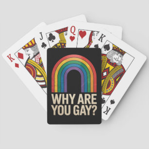 Warum sind Sie schwul-funny Rainbow LGBTQ Stolz Al Spielkarten