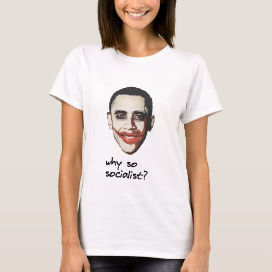 Warum so sozialistisches Autoaufkleberschwarzes T-Shirt (Vorderseite)