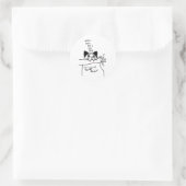 Warum tue ich Dis? Runder Aufkleber (Tasche)