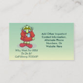 Warum tun Wartezeit für IHN es? Visitenkarte (Rückseite)