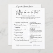 Warum tun wir das? | Brautparty Game (Vorne/Hinten)