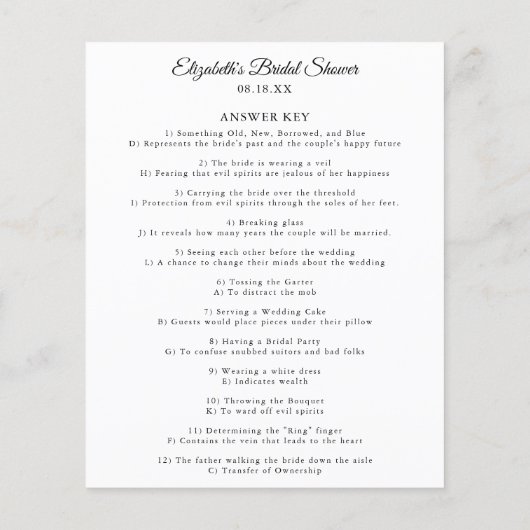 Warum tun wir das? | Brautparty Game (Rückseite)