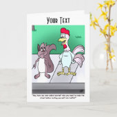 Warum überqueren Eichhörnchen die Grußkarte? Karte (Gelbe Blume)